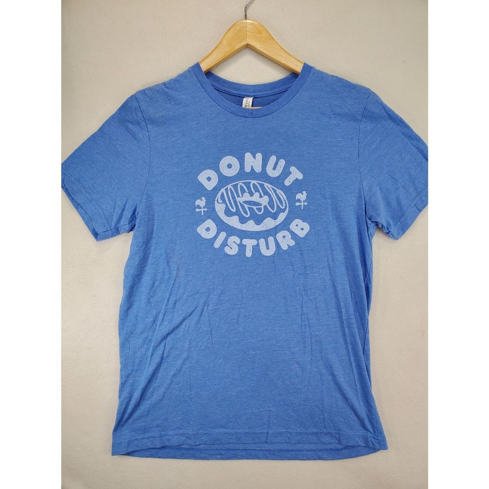 "Donut Disturb" Bella & Canvas Blue T-Shirt Women's Size Large